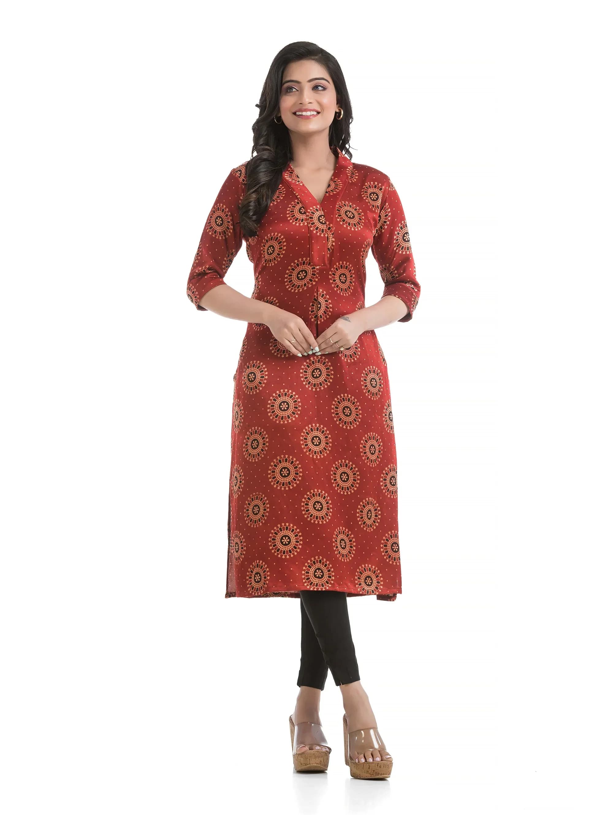 Mashroom Red Kurti